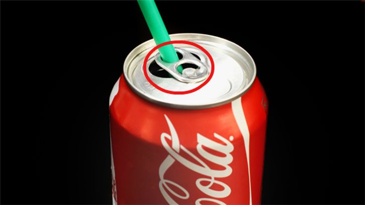 Use a straw to drink a coke