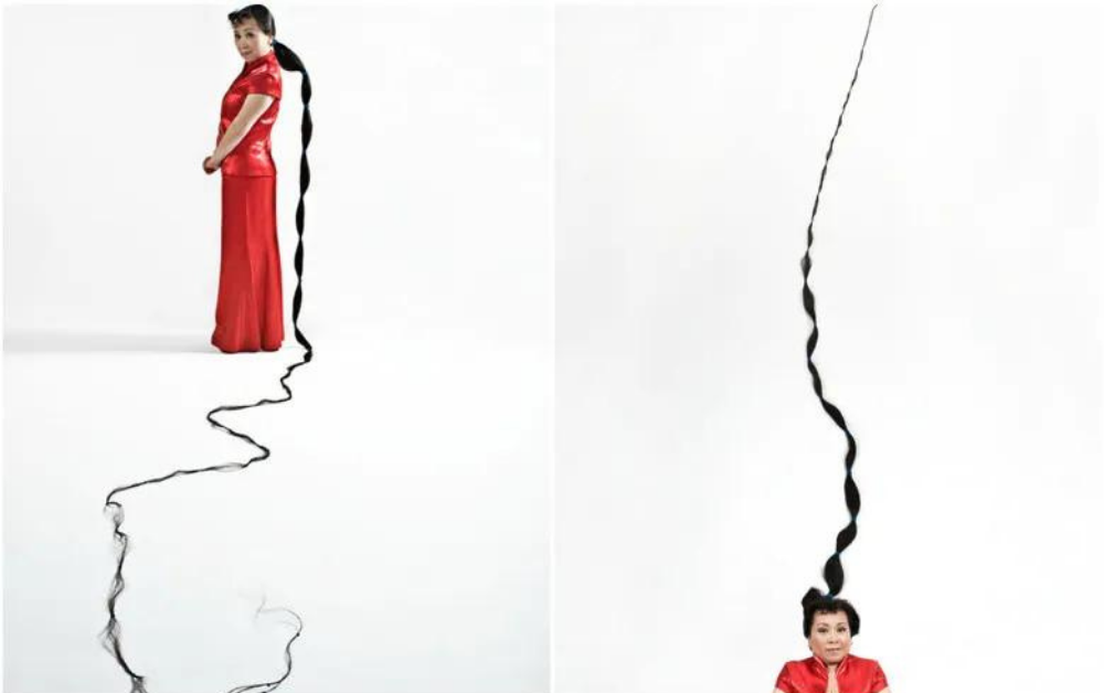 The woman with the longest hair