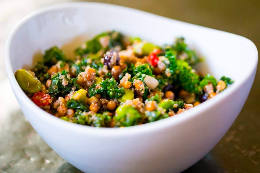 Warm Kale-Quinoa Salad