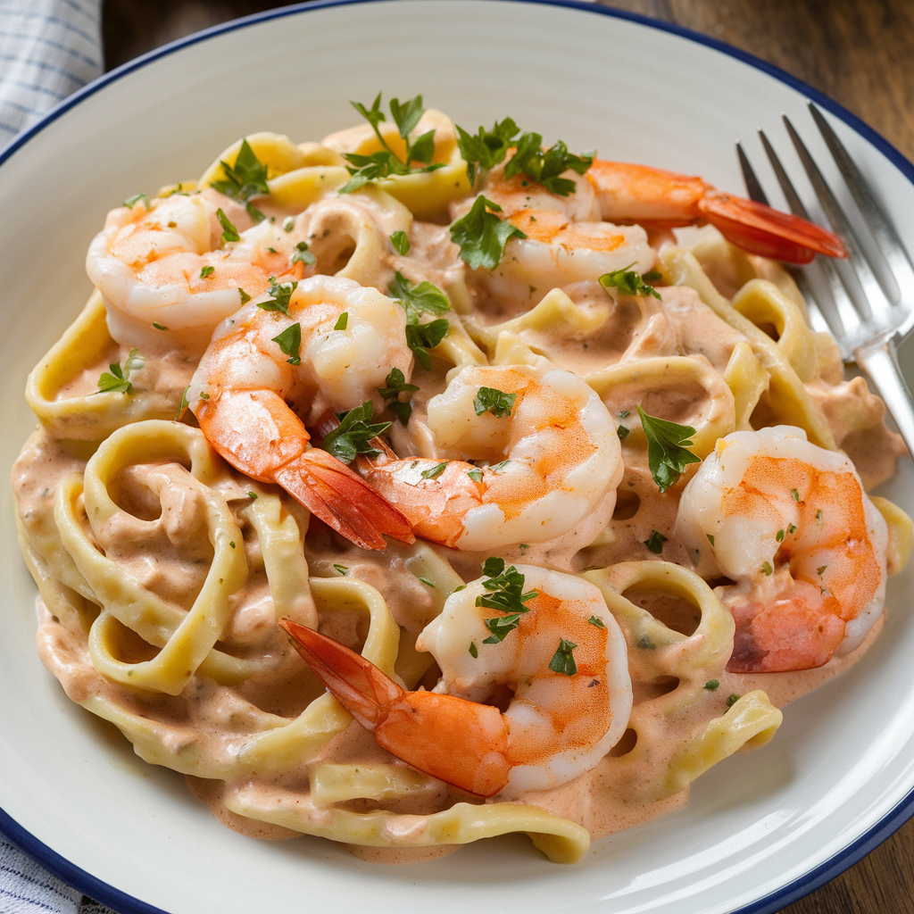 Spicy Creamy Shrimp Pasta Recipe