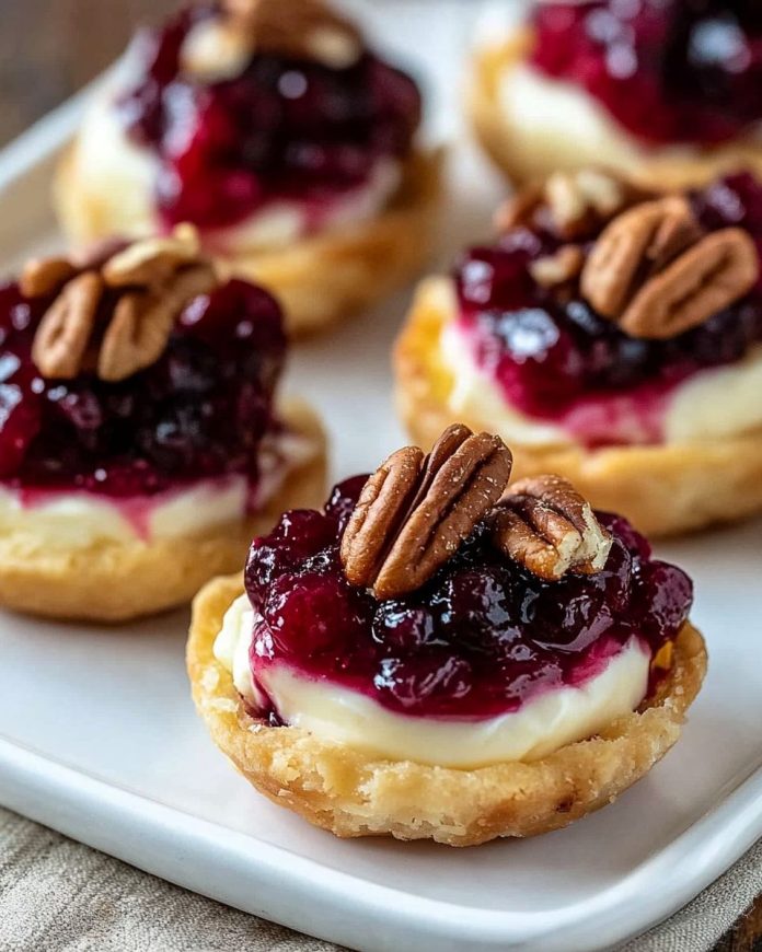 Cranberry Brie Bites with Pecans