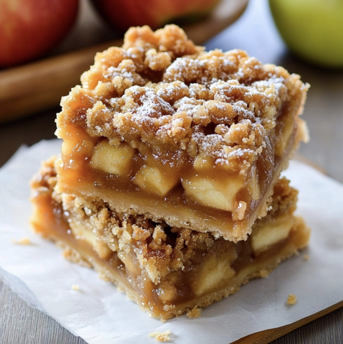 Salted Caramel Apple Pie Bars