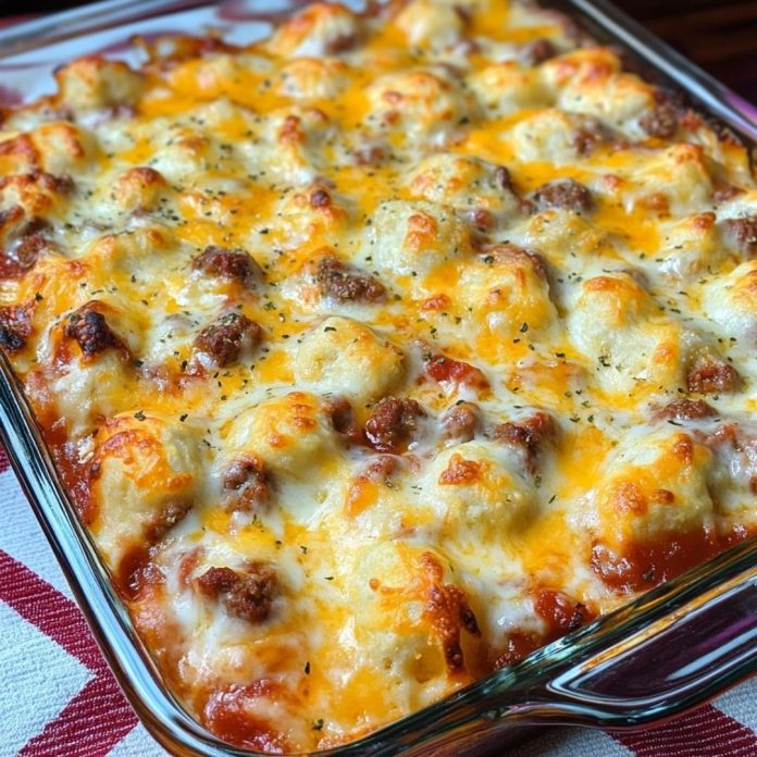Sausage Bubble Up Pizza Casserole
