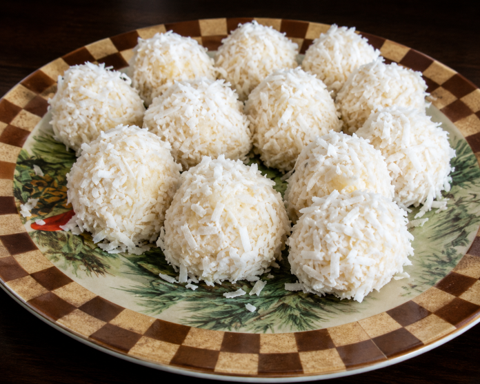 Janes Coconut Creme Cheese Pineapple Balls Janes Coconut Creme Cheese Pineapple Balls